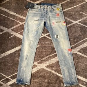 New D&G Fashion Peace & Love Slim Fit Jeans Size 34 ✌🏽 ❤️